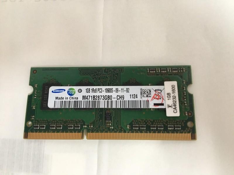 SAMSUNG 1GB DDR3-1333 筆電記憶體 雙面顆粒
