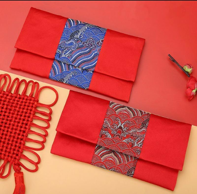 喜洋洋綢緞布藝紅包袋  台灣出貨附發票 /錦緞綢緞布紅包/壓歲錢/春節紅包袋/結婚禮袋