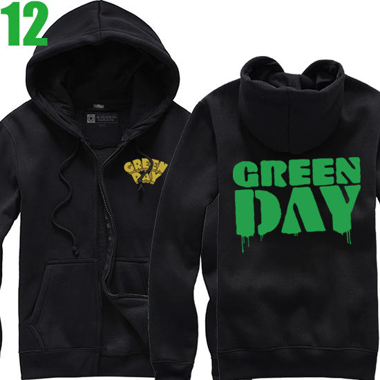 Green Day【年輕歲月】連帽厚絨長袖流行龐克搖滾樂團外套(共5種顏色可供選購) 新款上市購買多件多優惠!【賣場四】