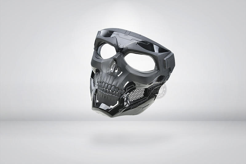 RST 紅星 - 鬼海盜面罩 透氣 抗BB彈 面具 護臉 戰術頭盔 全面罩 骷髏 黑色 萬聖節 05106
