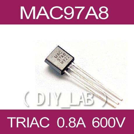 【DIY_LAB#428】(5個)MAC97A8 (TO-92) 0.8A 600V TRIAC 雙向矽控整流器(現貨)