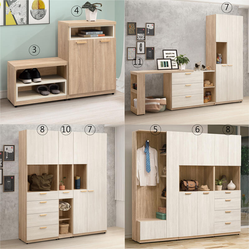 在地人傢俱】24 來來購-葛瑞絲原切橡木色木心板2尺屏風櫃/鞋櫃/隔間櫃