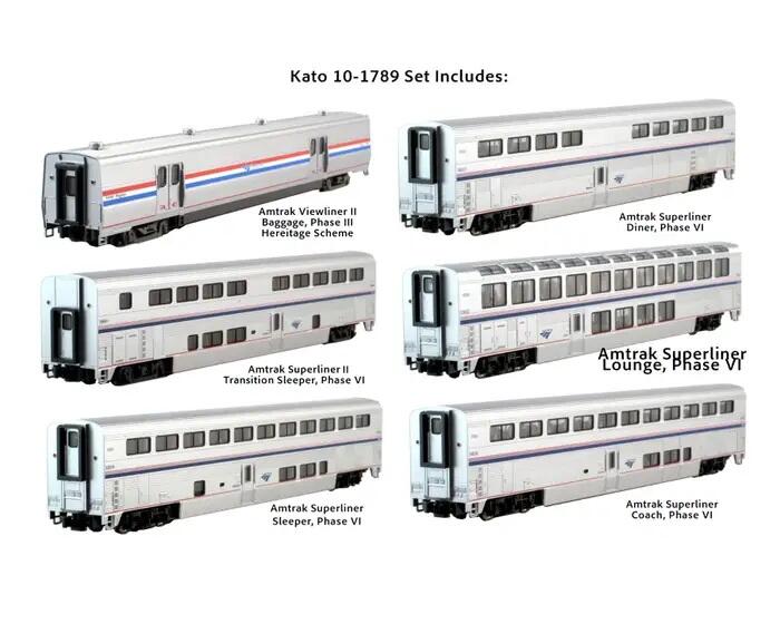 KATO アムトラック スーパーライナー 6両セット 品番:10-1789
