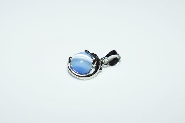 【喨喨飾品】天空藍色貓眼海豚墜象徵愛情的守護神S383