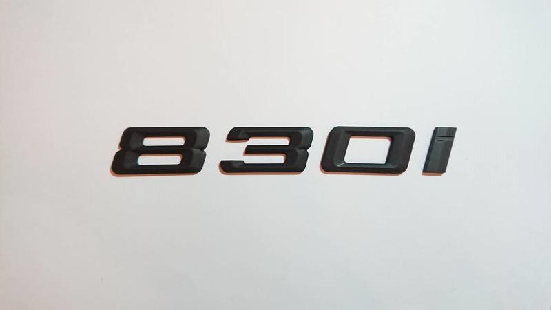 圓夢工廠 BMW 8 系 G15 G16 830I 830i 後車箱改裝消光黑字貼字標 同原廠款式