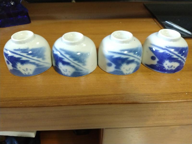 富士山老茶杯4個