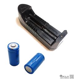 【KUI酷愛】3.7V鋰電池 CR123A可充電式電池、16340 1300mAh，瞄具槍燈電筒~50173、50173