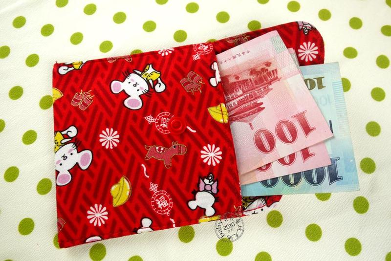 【寶貝童玩天地】【HO06-7】布紅包袋 新年紅包袋 手工紅包袋 方型 - 可愛老鼠 紅底