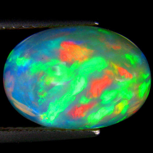 蛋白裸石[G1604-AD11052-18-22]+3.86cts 100％天然無燒 蜂巢3D 具紅黃綠藍多色霓虹彩光 