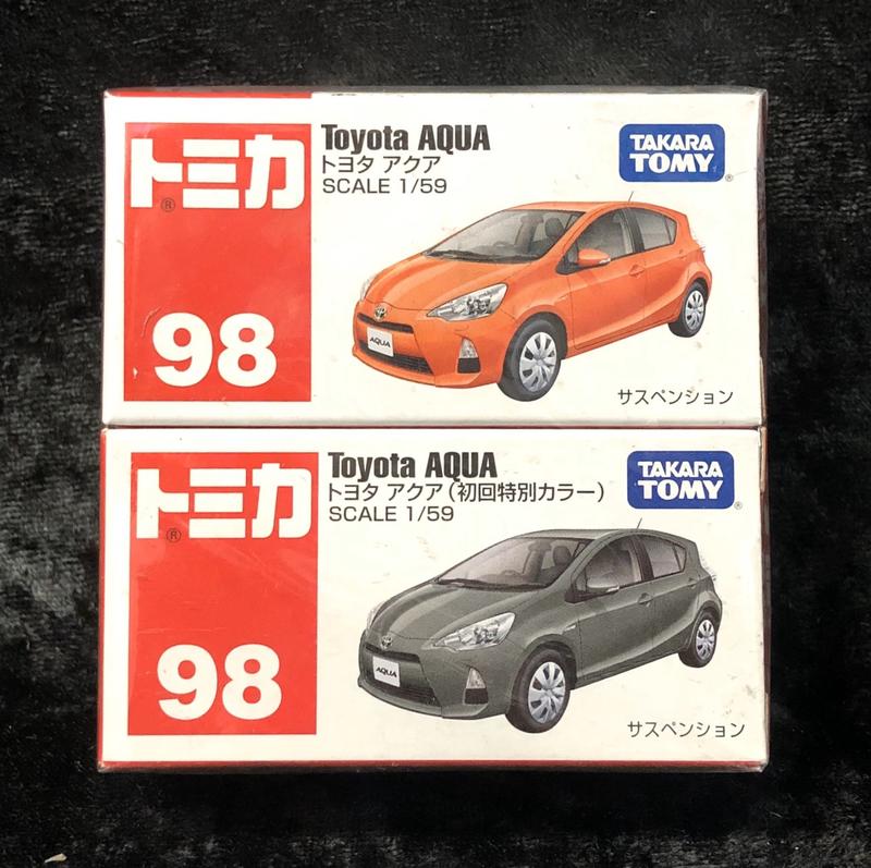 《GTS》TOMICA TOMY多美小汽車 NO98絕版Toyota AQUA初回+普通 39256-45037