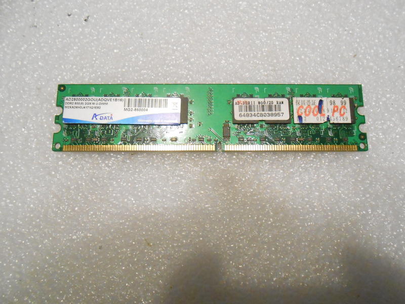 威剛 ADATA DDR2 800 2G （寬版）（9）【原廠終身保固】