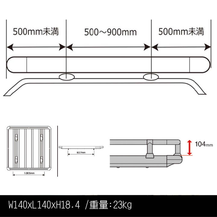 日本【INNO】 Roof Deck Rail Kit INA510 INA520 IOP50 IOP51行李盤 車頂盤