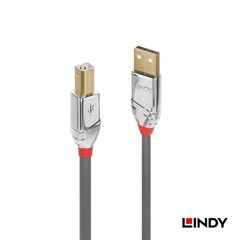 「加煒電子」【 Lindy 36642 Cromo USB 2.0 Type-A Type-B 2M 】林帝 公司貨