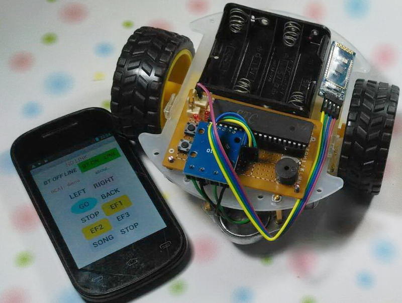 8051學生專題=手機聲控車--成品免焊接--Android手機 聲控+藍芽+ AI2積木程式+8051 C+充電電池