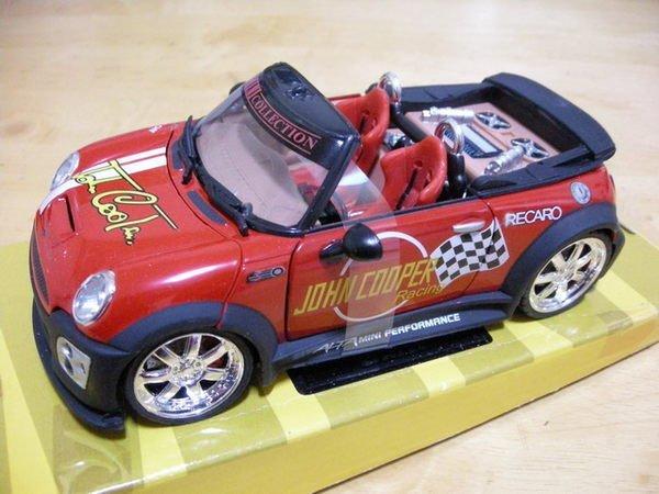 EXTREME TUNER 汽車 模型 玩具 DIE-CAST 1:24 BMW MINI COOPERS 敞篷車 紅