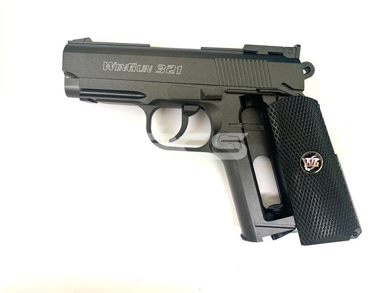 【AS】WG 321 6mm 全金屬 CO2 直壓槍 黑色 -WG321B