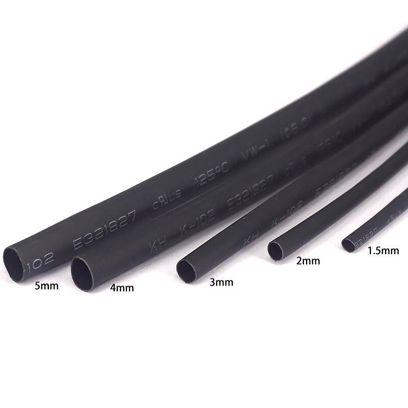 虎尾創意電子(可客製長度切割)黑色熱縮套管多種規格1mm~22mm(一米價)