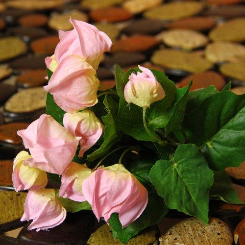 COZYLIFE-粉色燈籠花仿真花單支絹花假花裝飾花餐桌花藝擺設室內假花