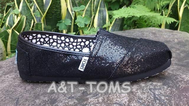 A&T-TOMS專賣 美國品牌TOMS帆布鞋Glitters亮片款【女鞋-黑】