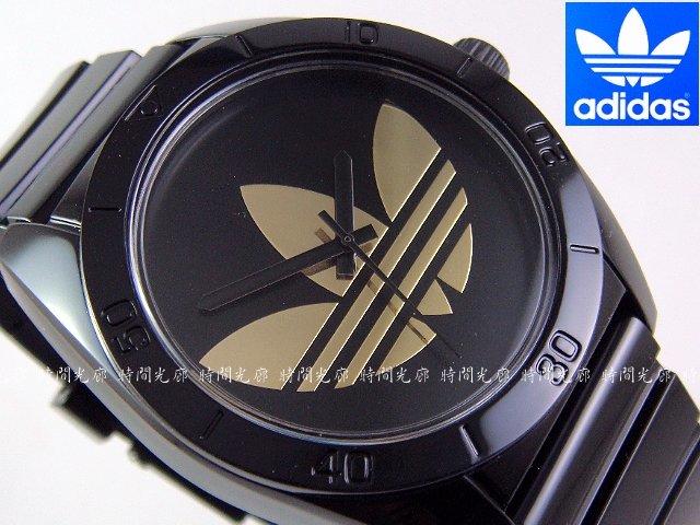 【時間光廊】adidas 愛迪達 黑金色 三葉草 女錶/男錶 中性錶 運動錶 全新原廠公司貨 ADH2705