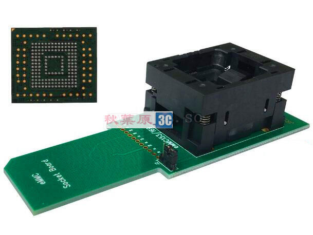 emmc153/169下壓轉SD測試座燒錄座 芯片數據讀取 socket簡易編程座