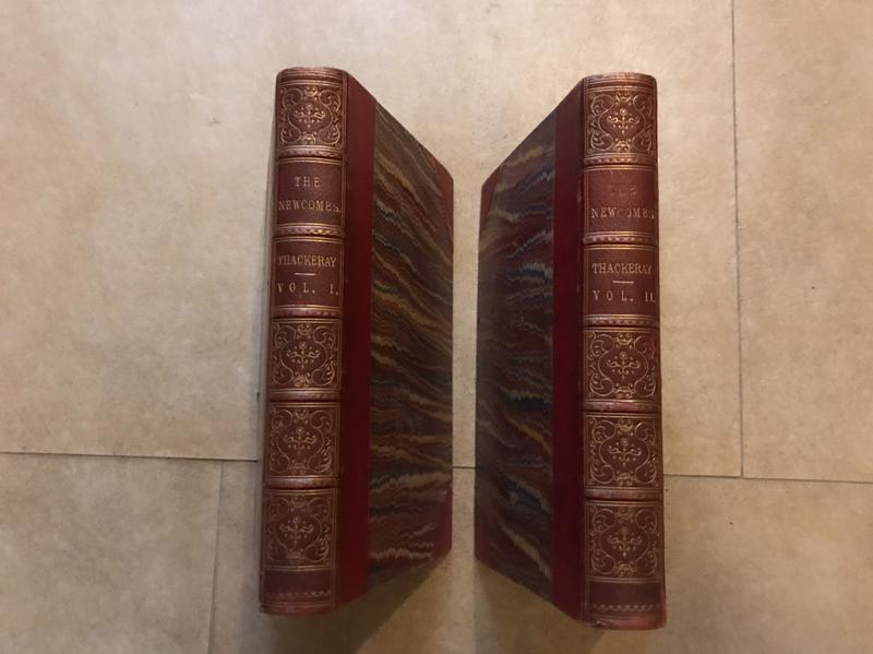 英國古董書 1854年出版-首版 新參者-浮華世界之後 (英文書 兩册合售)