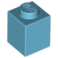 LEGO Medium Azure Brick 1x1 樂高中間蔚藍色 基本磚塊 4619652