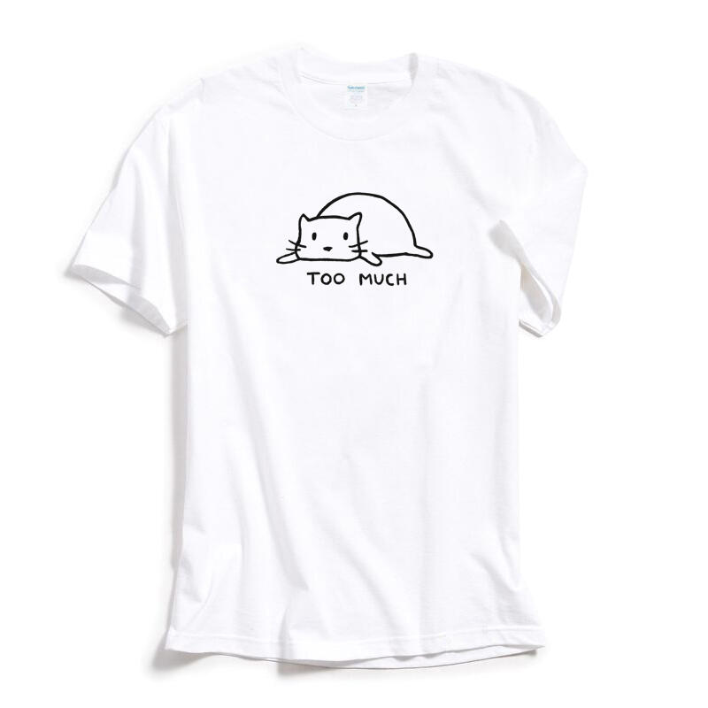 Too Much Cat 短袖T恤 9色 貓 毛小孩 動物 可愛 趣味 印花潮T