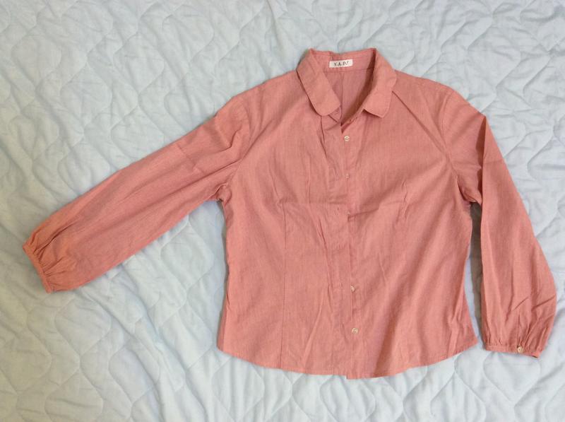 細條紋長袖襯衫（二手）約150-160公分穿