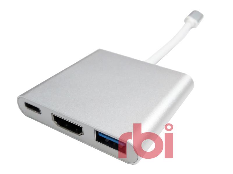 【RBI】Type-C轉HDMI 4K+USB+PD充電 轉接器 USB-C影像轉接器 Macbook EC-069B