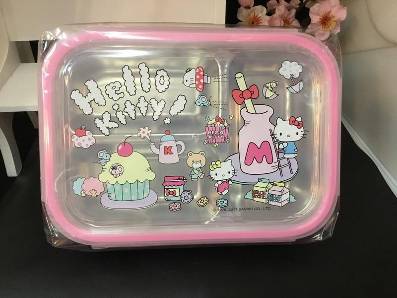 瑪奇格 臺灣製造 Hello Kitty 不鏽鋼分隔餐盤 550ml