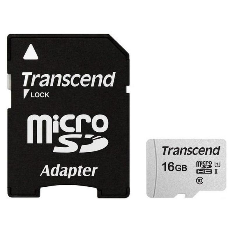「Sorry」創見 MicroSDHC T-Flash TF 16G U1 95M 記憶卡 附轉卡 300S-A