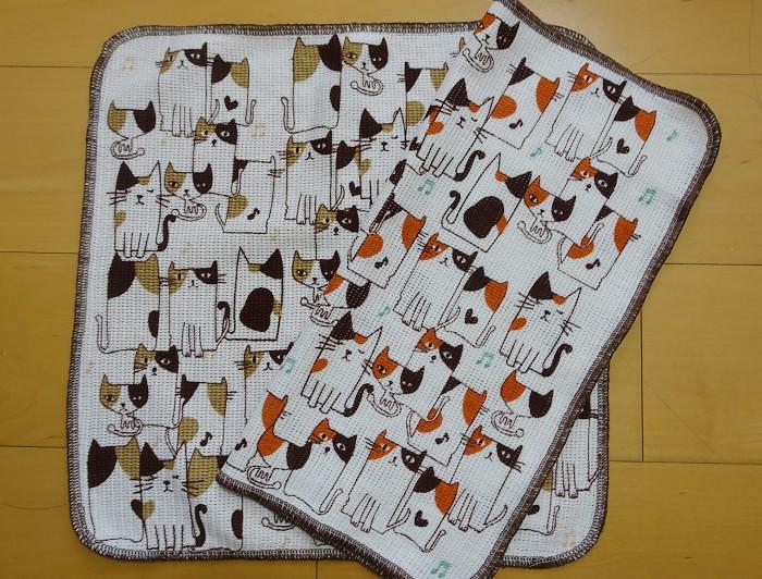 《散步生活雜貨-廚房散步》日本製 Calico-100%棉 36cm 貓咪 廚房用抹布 工作布 -兩色選擇