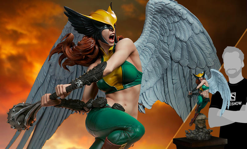 （售完，請勿下標Sideshow BenToy DC超人蝙蝠俠 Hawkgirl 鷹女全身雕像SC-300504
