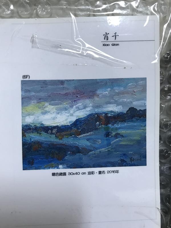 百壺坊  中國當代藝術家  肖千 油畫原作  曙色微露  30x40cm  6號