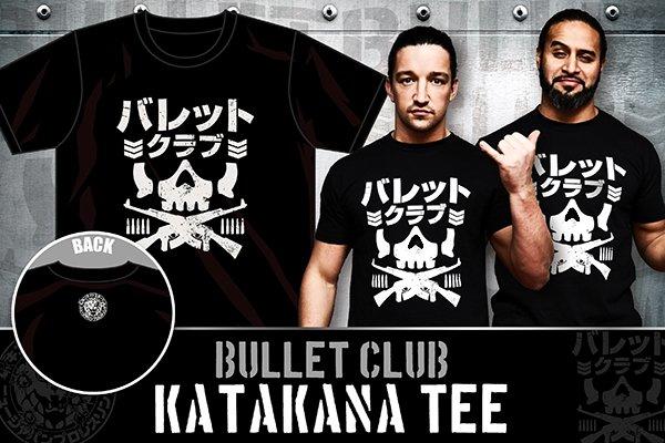 [美國瘋潮]正版 NJPW Bullet Club Katakana T-Shirt 子彈俱樂部片假名新日本經典款衣服