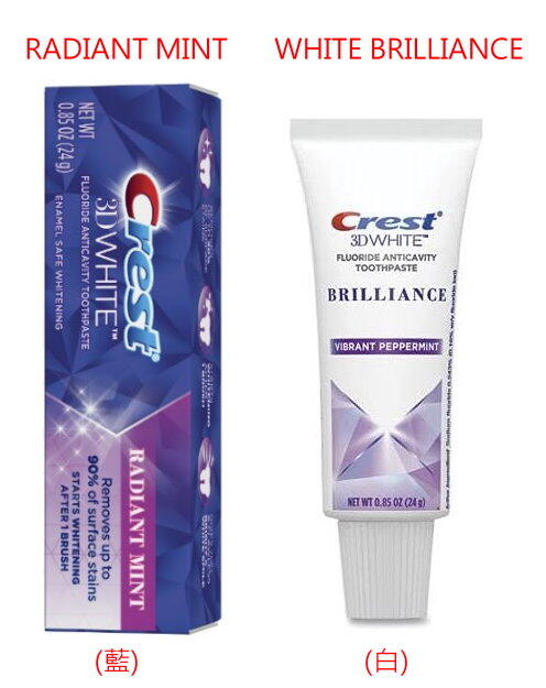 【蘇菲的美國小舖】Crest 3D WHITE BRILLIANCE 24g 淨白牙膏 薄荷牙膏