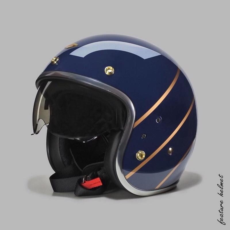 L2來來 飛喬安全帽 Feature Helmet 安德斯 ANDERS 亮光英國藍 內鏡款 GOGORO VESPA