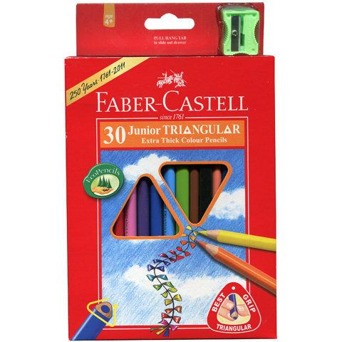 Faber-Castell輝柏 學齡兒童用大三角彩3.3mm色鉛筆-30色(116530/16-116538-30)