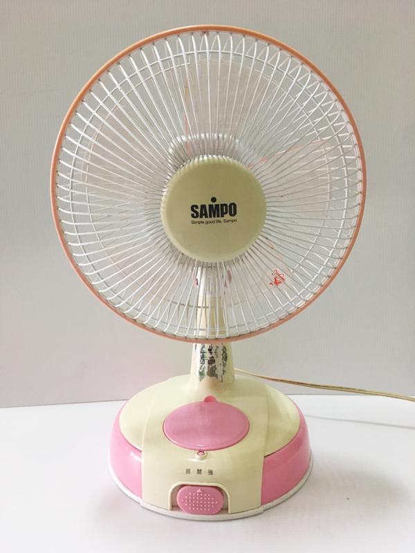 【寶來塢】SAMPO 聲寶 粉彩化妝扇 電扇 電風扇  9吋 SK-FB09G 八成新