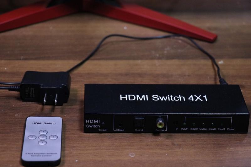 HDMI 4進1出 四進一出 4/2k SWITCH 切換器 光纖 同軸 解碼器 DTS 杜比 音頻視頻分離  $800