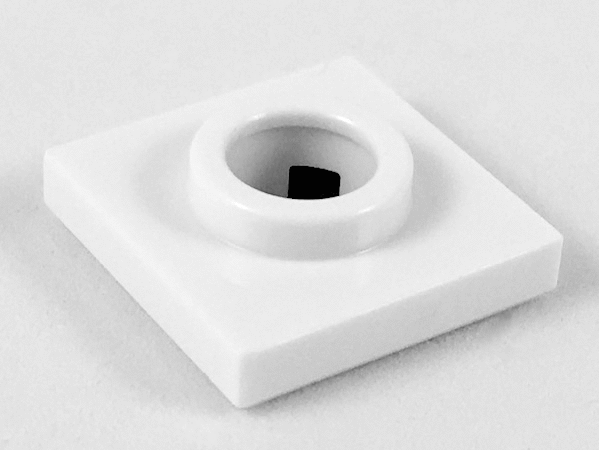 樂高王子 LEGO 齒輪 白色 2x2 平板/平滑片 上帶大圓孔 6238334 27448 (T-101)
