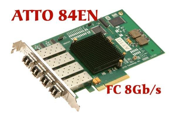 ATTO 84EN PCIE2 8Gb四通道FC卡(非QLOGIC,EMULEX,DELL) 影音動畫非線性剪輯專用