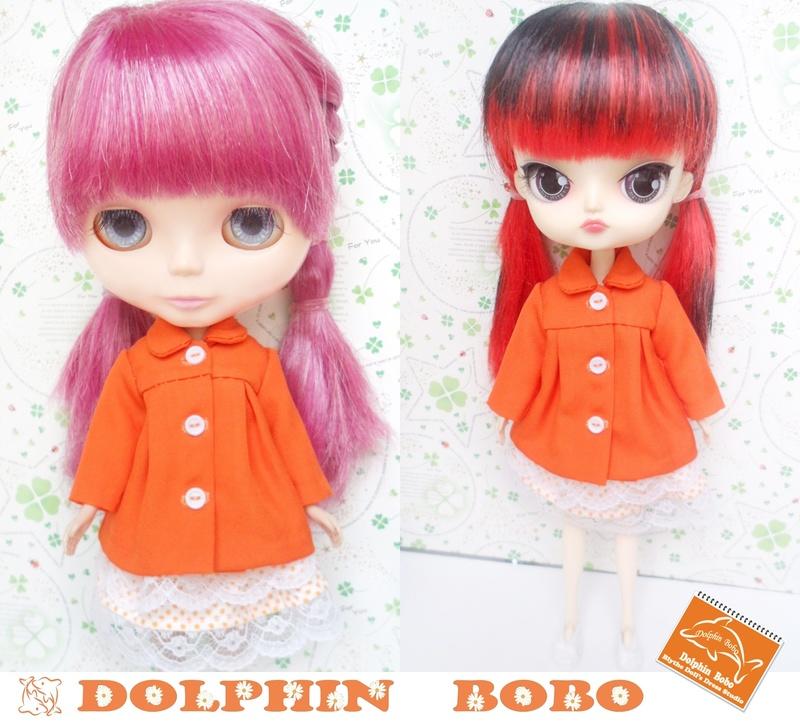 Dolphin Bobo娃衣工作室~可愛橘色外套