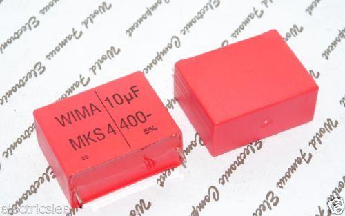 德國WIMA MKS4 10uF(1000nF) 400V 5% 腳距:37.5mm 金屬膜電容 1顆1標
