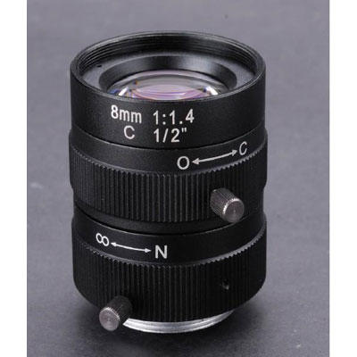 Apo Star工業/機器視覺鏡頭 1/2" 8mm/F1.4 Cmount Lens(12SM0814C)