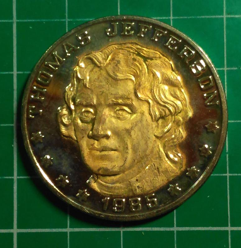 外國 各式代幣紀念章  非錢幣 特價代幣 美國總統傑佛遜  品相如圖 @H1031