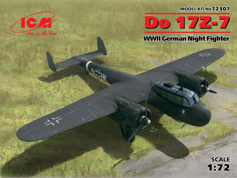 ICM 1/72 72307 二戰德軍 Do 17 Z-7 戰鬥機 (夜戰型)