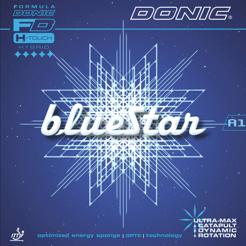 ★波爾桌球★ DONIC BlueStar A1 德國蛋糕海綿黏性面膠 《代理商貨》藍色之星★ 歐規52.5