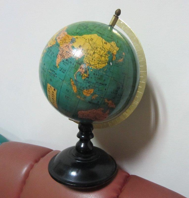 古董 寶物 40年前 地球儀 (秋海棠 地圖 中華民國) 球體直徑19cm (教材 實驗 地理 天文 科學 擺飾)